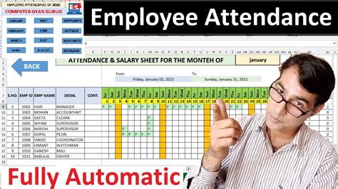 How To Make An Automated Attendance Sheet In Excel Attendance And