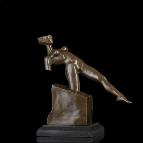 Atlie Bronzes Modern Art Sculpture Bronze Statue Abstract Sexy Girl