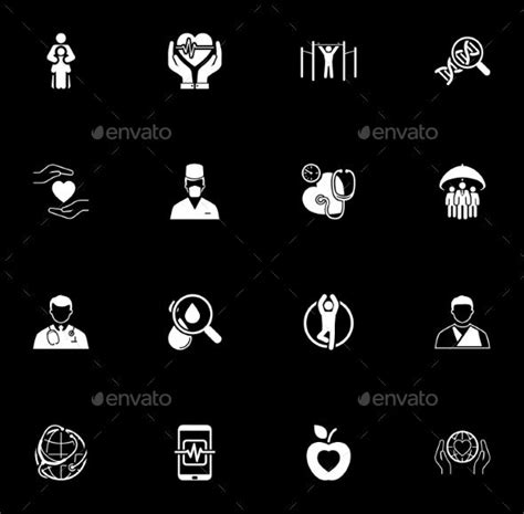 Medical And Health Care Icons Set Flat Design Icon Set Technology