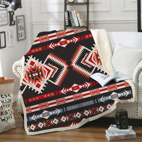 Blk0058 Pattern Tribal Native Blanket Powwow Store