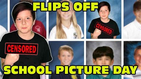 Kid Flips Off During His School Pictures Grounded Youtube