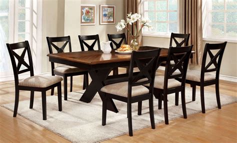 1940 art deco whiten oak dining room table. Liberta Dark Oak Rectangular Trestle Dining Room Set ...
