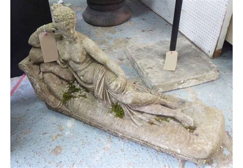 Reclining Aphrodite Garden Figure Study Reconstituted Stone Cm L X