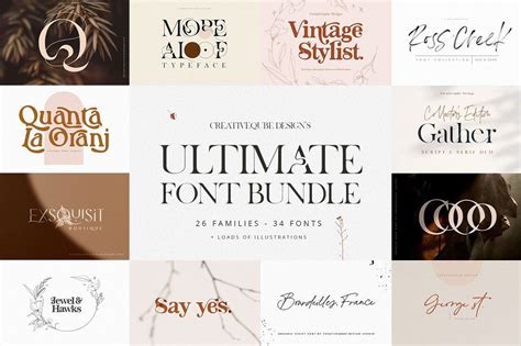 The Ultimate Font Bundle An Incredible Bundle With 34