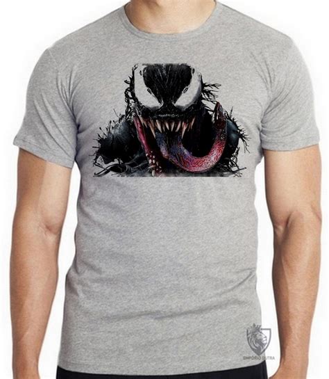 Camiseta Blusa Venom Homem Aranha Negro Marvel Spider Man Elo7