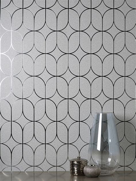 Fd42803 Raye Silver Rosco Trellis Wallpaper By Fine Decor