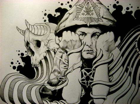 Aleister Crowley Occult Satanic Satan Psychedelic Wallpaper 2272x1704
