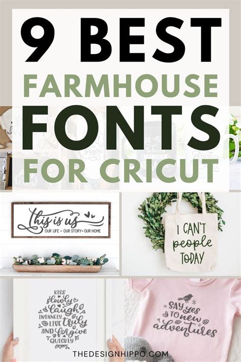 Looking For The Best Farmhouse Fonts For Cricut Heres A List Of The 9