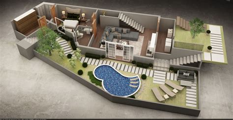 LUXURY 3D FLOOR PLAN OF RESIDENTIAL HOUSE PREMIUM Home Building Design