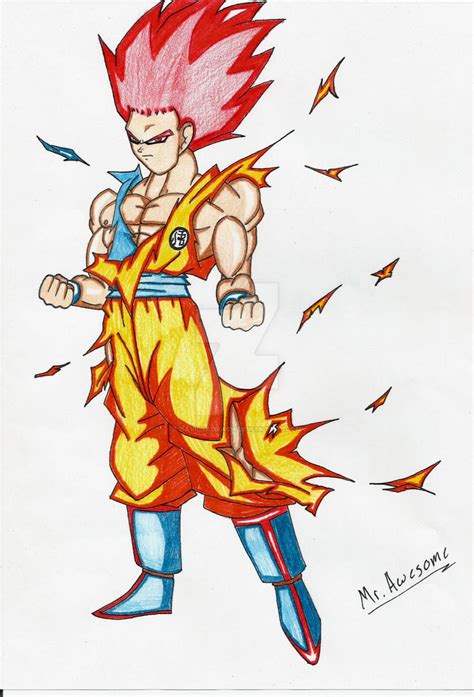 Goku Super Saiyan God V2 By Davidskovach On Deviantart