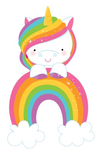 Baby Rainbow Unicorn Clipart - 
