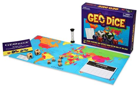 GeoDice: Educational Geography Board Game | Geography games, World geography games, Fun board games