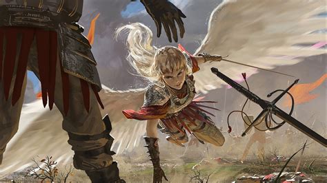 Fantasy Angel Warrior Artwork Art Wallpaper 2560x1440 649761
