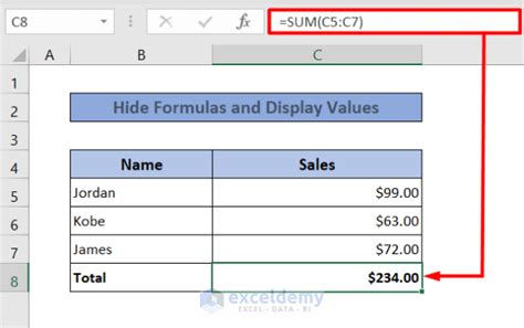 How To Hide Formulas And Display Values In Excel 2 Ways Exceldemy