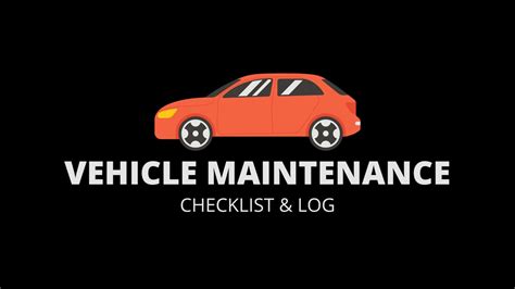 Vehicle Maintenance Checklist And Log Excel Etsy
