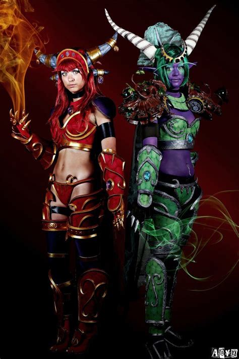 Alexstrasza And Ysera Cosplay From World Of Warcraft