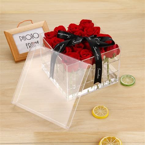 Transparent gift box with lid. Wholesale Transparent Acrylic Display Gift Box, Clear ...