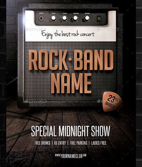 Rock Band Flyer Flyer Template Flyer Psd Flyer Templates