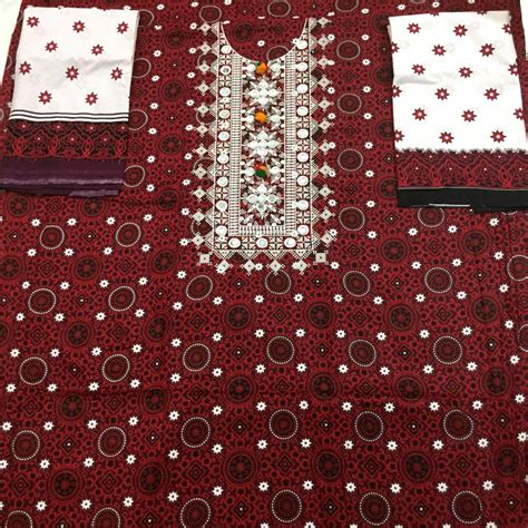 Embroidered Sindhi Ajrak Dress For Women Buy Online