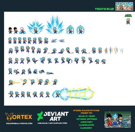 Vegito Blue Sheet By Lukasahl1 With Images Blue Sheets Sprite