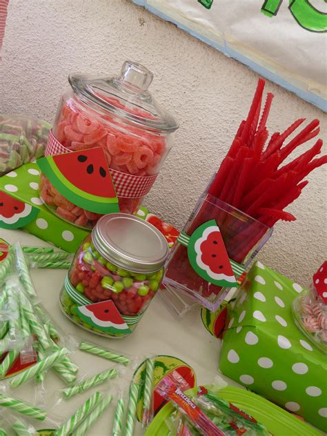 Candy Table 1st Birthday Party For Girls Watermelon Birthday Party