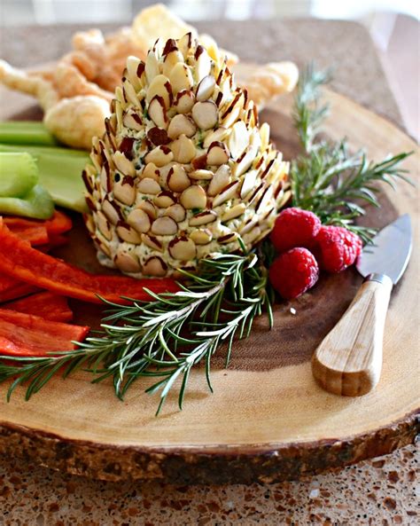 Pine Cone Shaped Cheese Ball Keto Appetizer Recipe Hip2keto