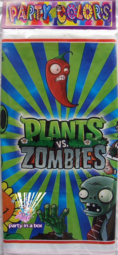 Todo Para Tu Fiesta De Plants Vs Zombies Mantel Invitación 8000