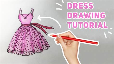 How To Draw A Dress Design Easy Way For Beginner Fashion Dress