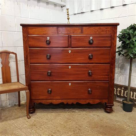 Antique William 1v Mahogany Chest Of Drawers With Secret Drawer C1830 652666
