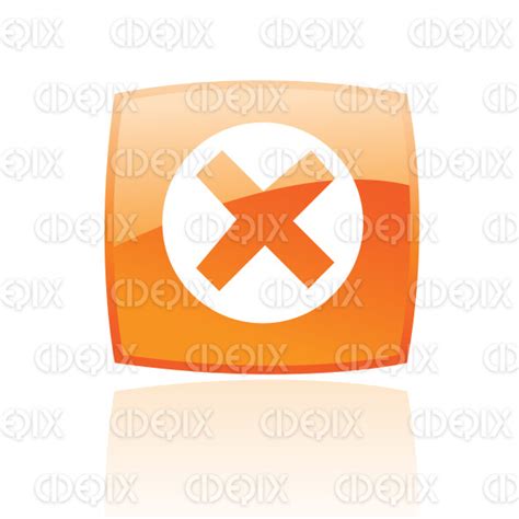 Error Icon On Orange Glossy Button Cidepix