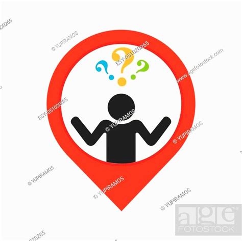 Person Silhouette With Question Mark Vector Illustration Design Stock