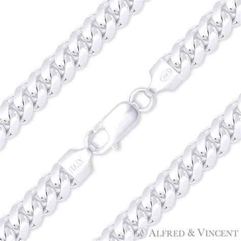 6 3mm Miami Cuban Curb Link Italian Chain Bracelet In Solid 925 Sterling Silver