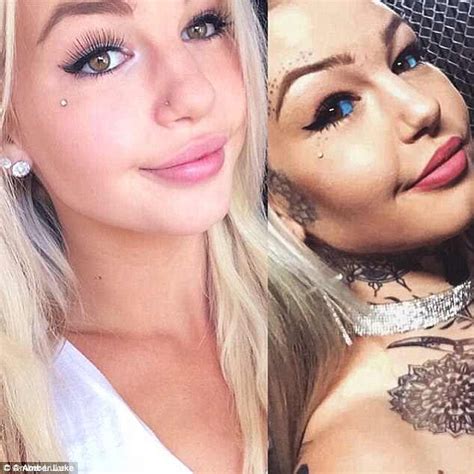 Amber Luke Says Willpower Stopped Her Going Blind After Eye Tattoos Daily Mail Online