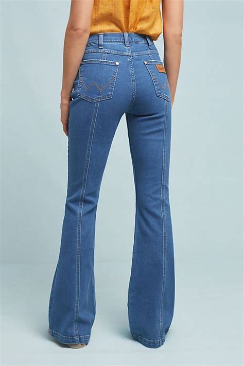 Wrangler Heritage High Rise Flare Jeans Womens Flare Jeans Wrangler