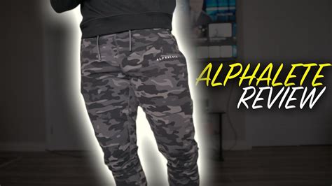 Alphalete Review Premium Joggers Grey Camo Cutoff Arm Workout Youtube