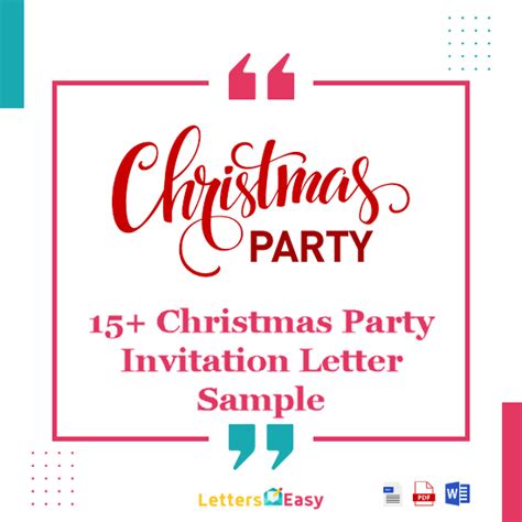 Christmas Party Invitation Letter Tips To Invite Sample Christmas
