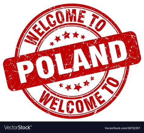 Welcome To Poland Royalty Free Vector Image Vectorstock