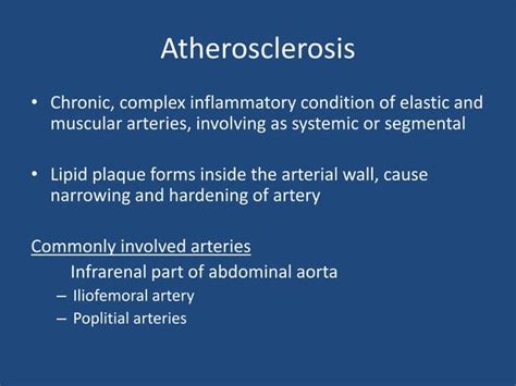 Chronic Peripheral Arterial Occlusive Disease