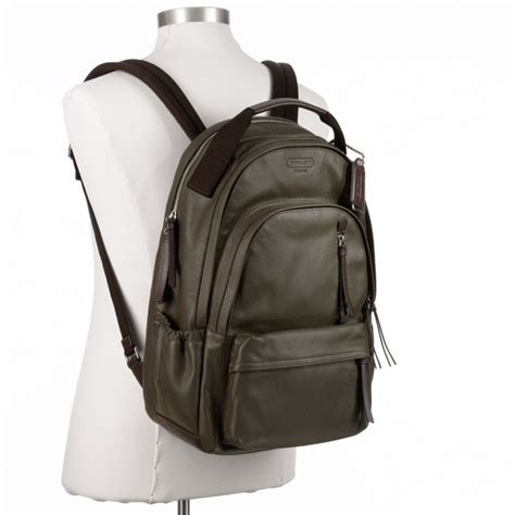 Coach Thompson Leather Backpack In Brown For Men Lyst