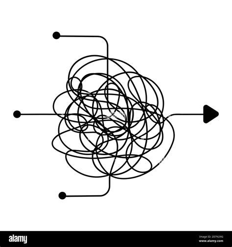 Confused Process Chaos Line Symbol Finding A Way Out Teamwork Or