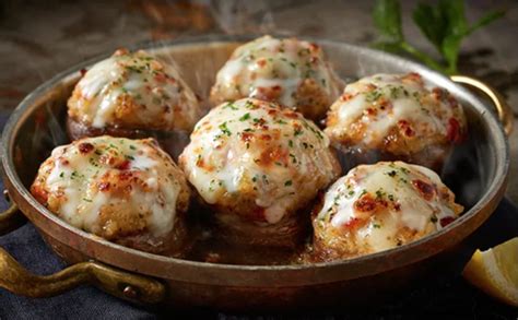 Bake in the oven for 10 minutes, then remove from the oven. Seafood-Stuffed Mushroom Appetizers : Seafood Stuffed Mushrooms