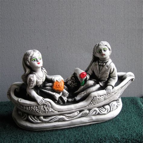 Plaster Of Paris Statue And Idolsboat Couple Art Home