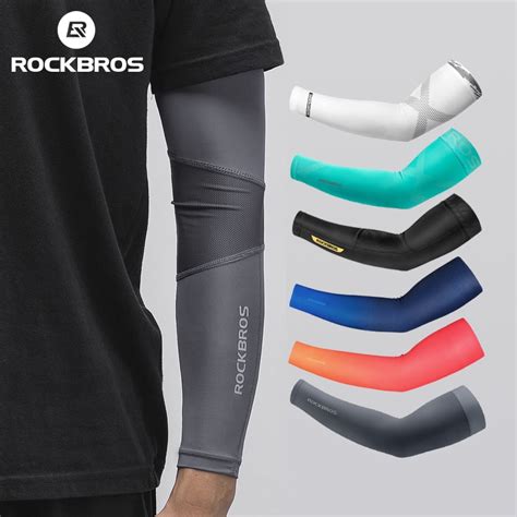 Rockbros Unisex Cooling Arm Sleeves Outdoor Uv Protection Hand Cover Cycling Running Fishing Ski