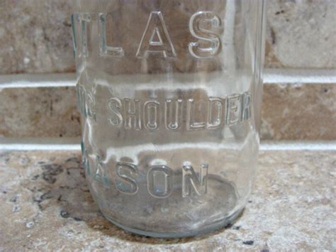 Hazel Atlas STRONG SHOULDER Mason Pint Jar Early Etsy