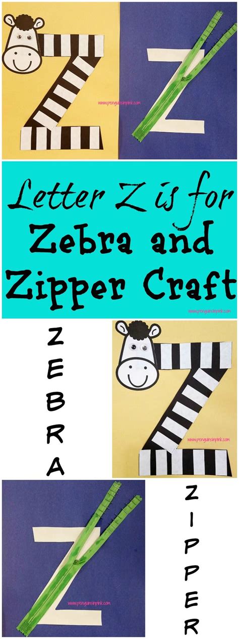 Letter Z Is For Zebra And Zipper Craft Zipper Crafts Letter A Crafts