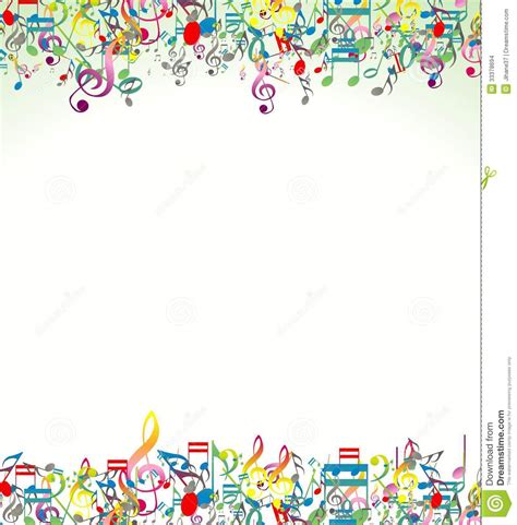 Abstract Background With Colorful Music Notes Stock Images