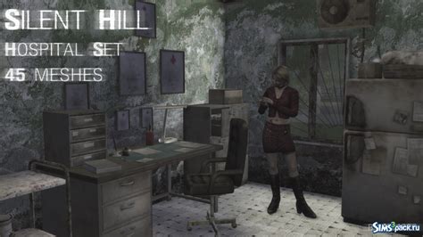 Скачать набор объектов из Silent Hill от Mimoto для Симс 4