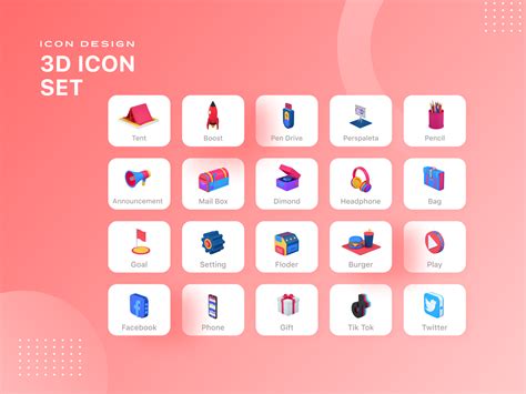 3d Icons Uplabs