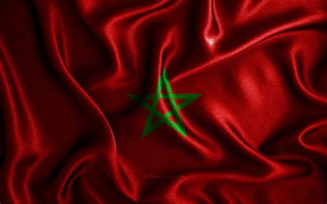 moroccan flag silk wavy flags african countries national symbols flag of morocco hd