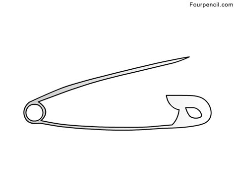 Safety Pin Coloring Page Ultra Coloring Pages Images